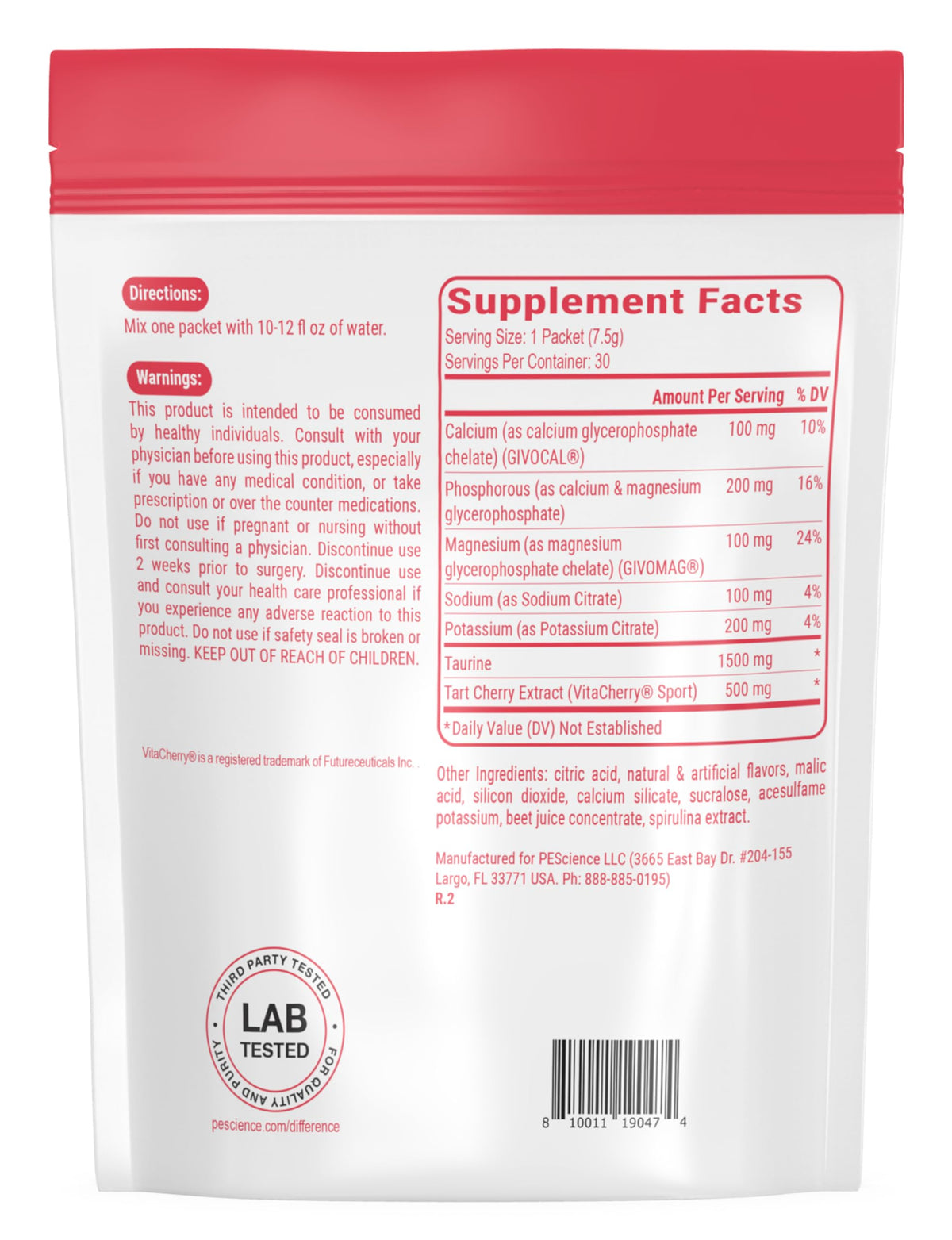 PEScience Versalyte Electrolyte Hydration Packets