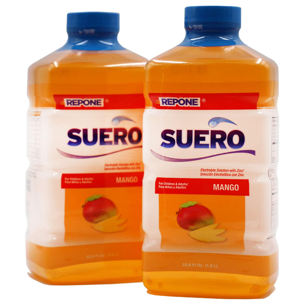 REPONE SUERO Electrolyte Solution with Zinc, Mango - 67.6 Fl Oz