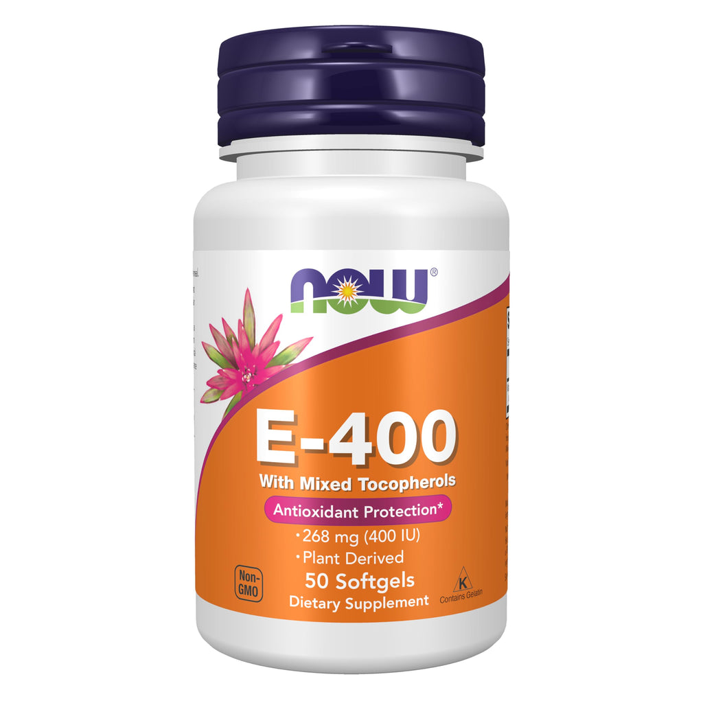NOW Vitamin E-400 IU Mixed Tocopherols - 50 Softgels