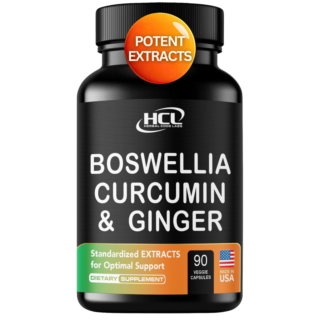 HCL Herbal Code Labs Boswellia Curcumin Ginger Mobility Support - 90 Capsules
