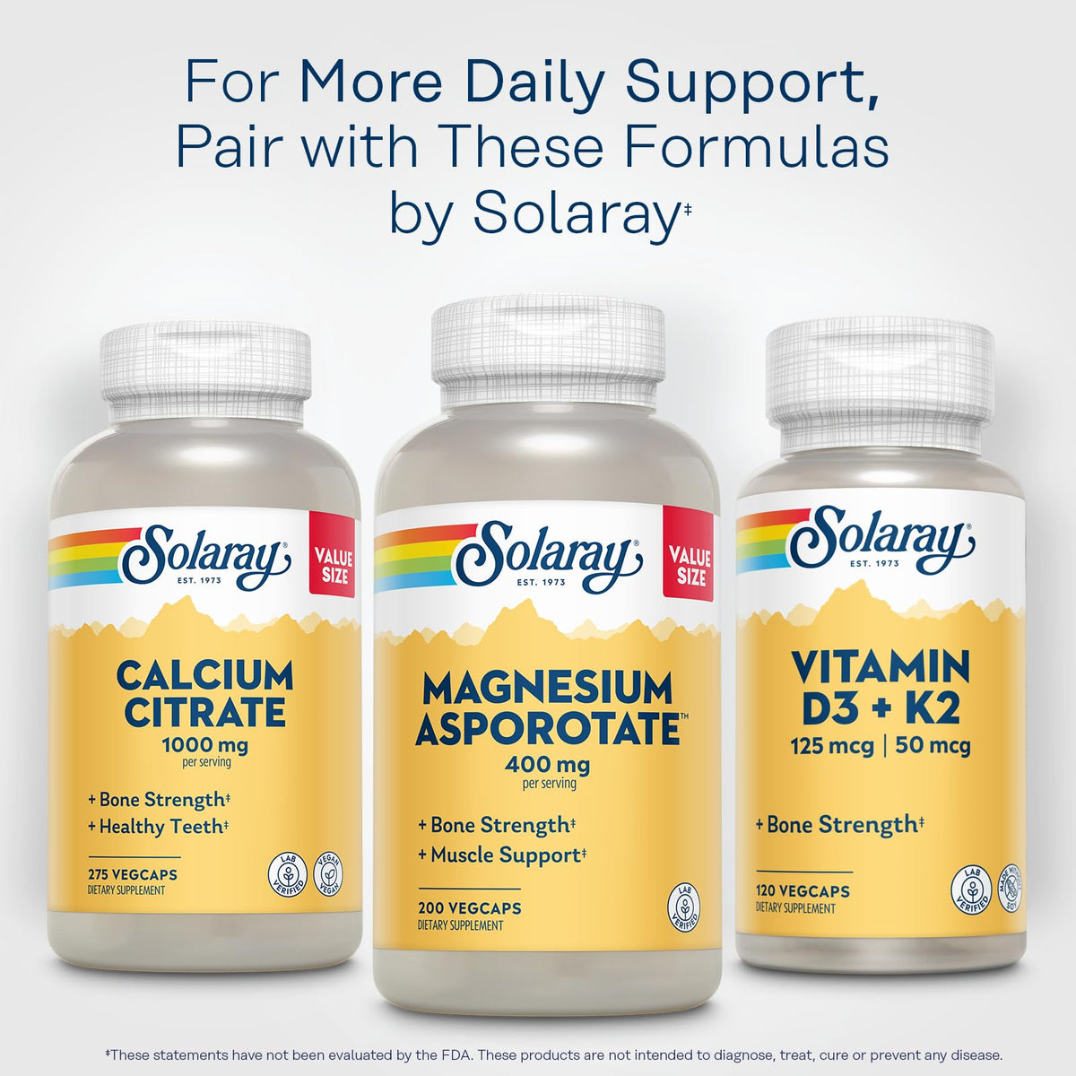 Solaray Magnesium Asporotate 400 mg - 200 Vegetarian Capsules - image 6