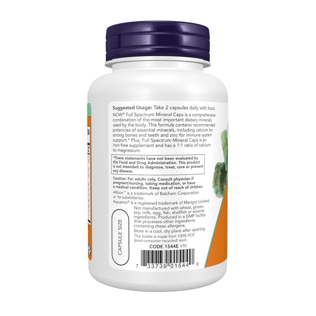 NOW Full Spectrum Mineral Caps - 120 Vegetarian Capsules - image 3