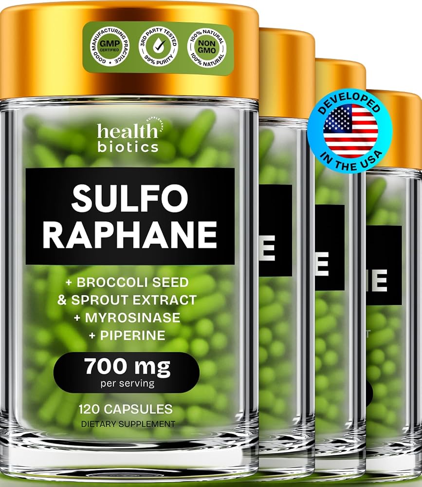Healthbiotics Liposomal Sulforaphane Supplement Organic Broccoli