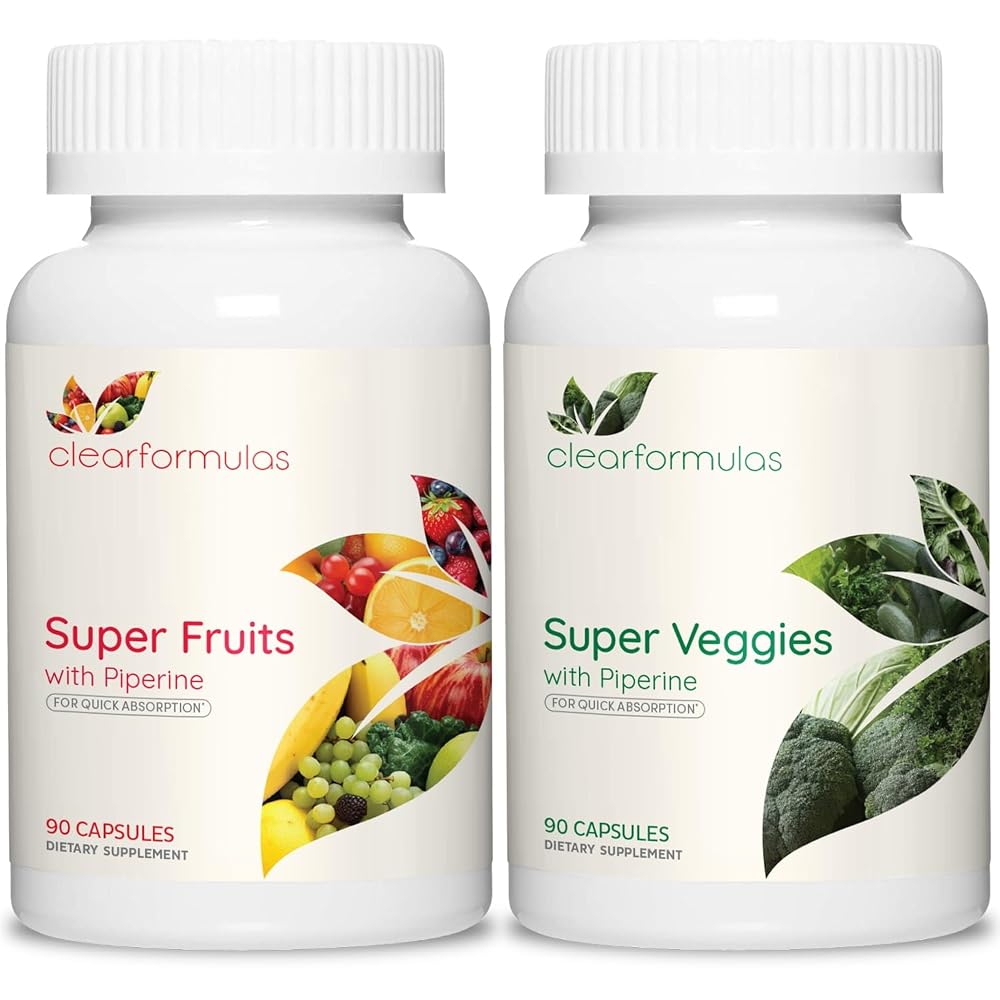 Clear Formulas Daily Fruit and Veggies Supplement - 90 Capsules