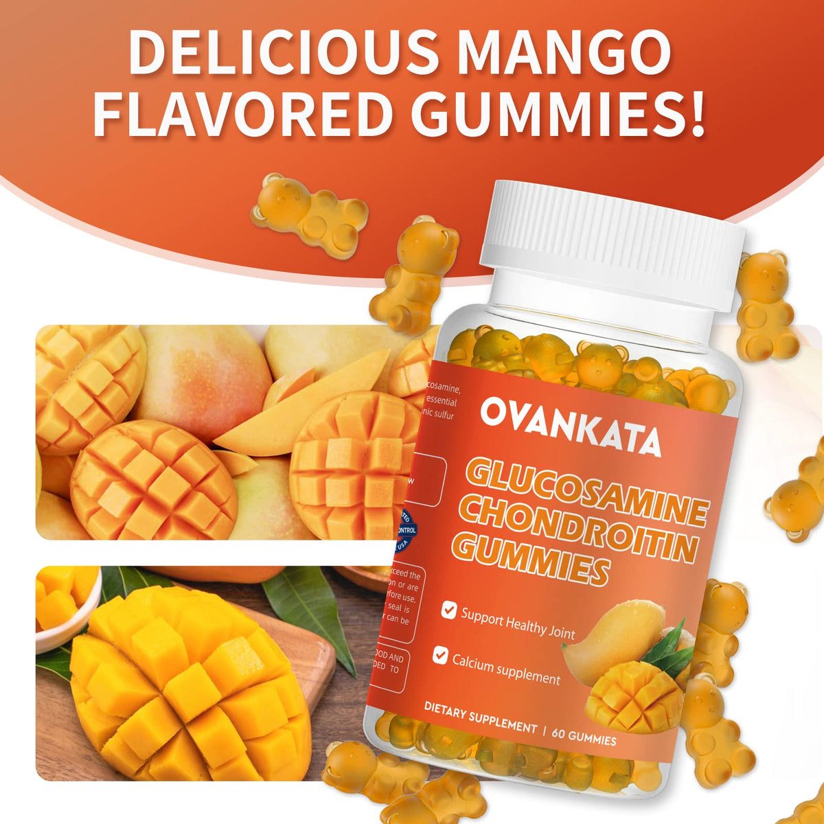 Ovankata Glucosamine Chondroitin Gummies with MSM & Turmeric - 60 Count - image 5