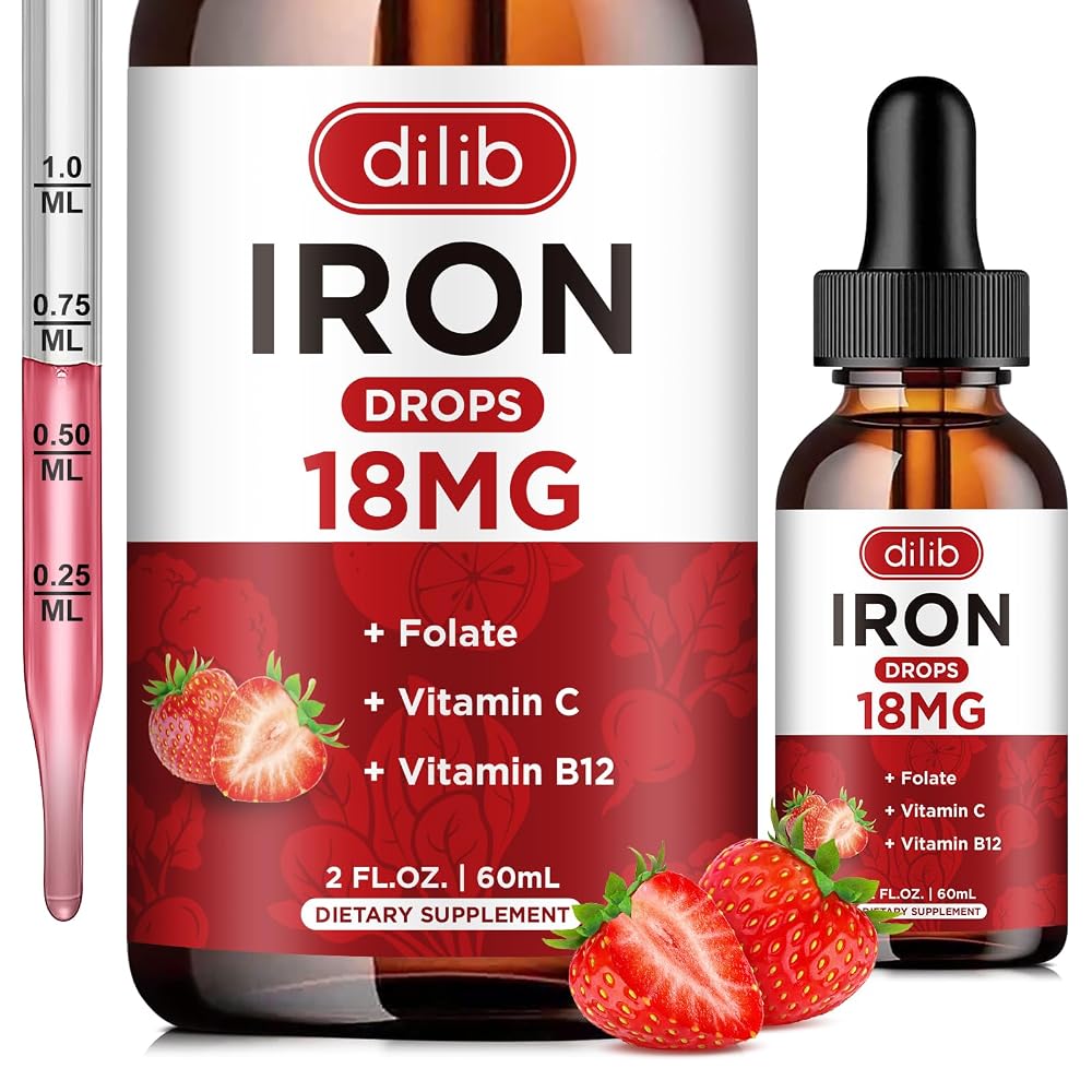 dilib Liquid Iron Supplement for Women & Men Iron Drops Iron