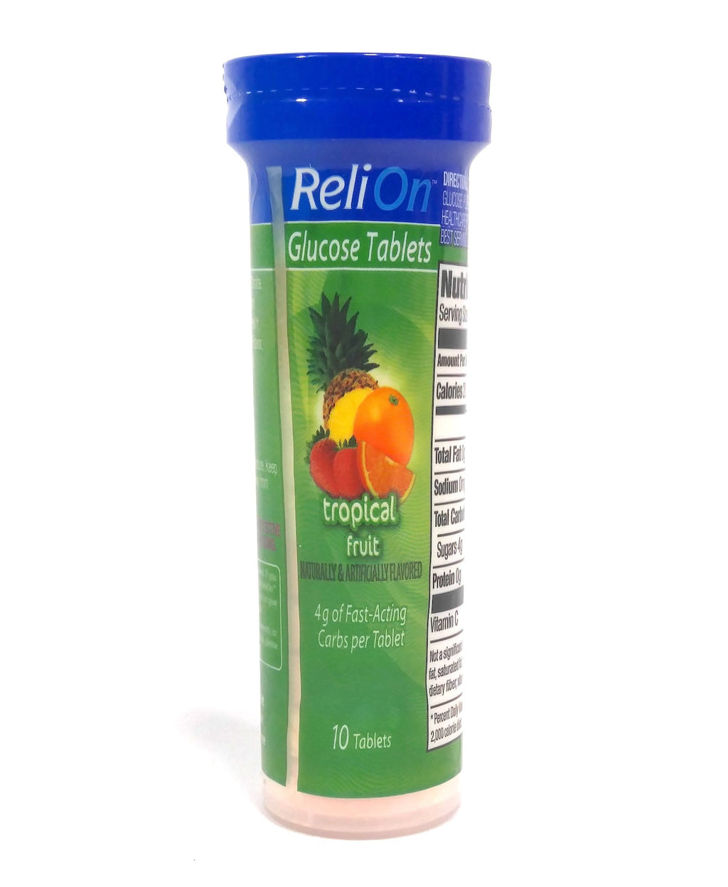 TNDCKP ReliOn Glucose Tropical Fruit Tablets - 10 Count