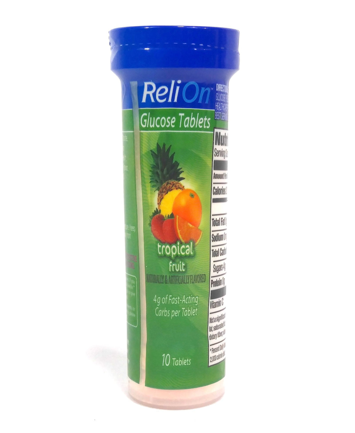 TNDCKP ReliOn Glucose Tropical Fruit Tablets - 10 Count