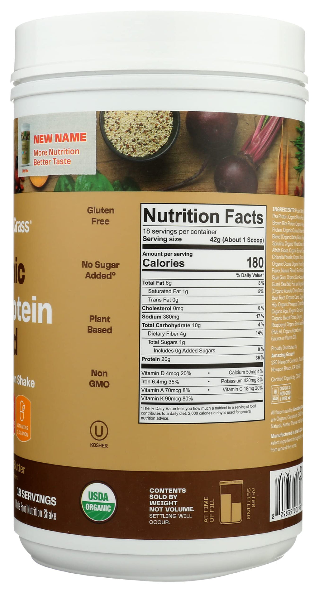 Amazing Grass Organic Plant Protein Blend: Vegan Protein Powder