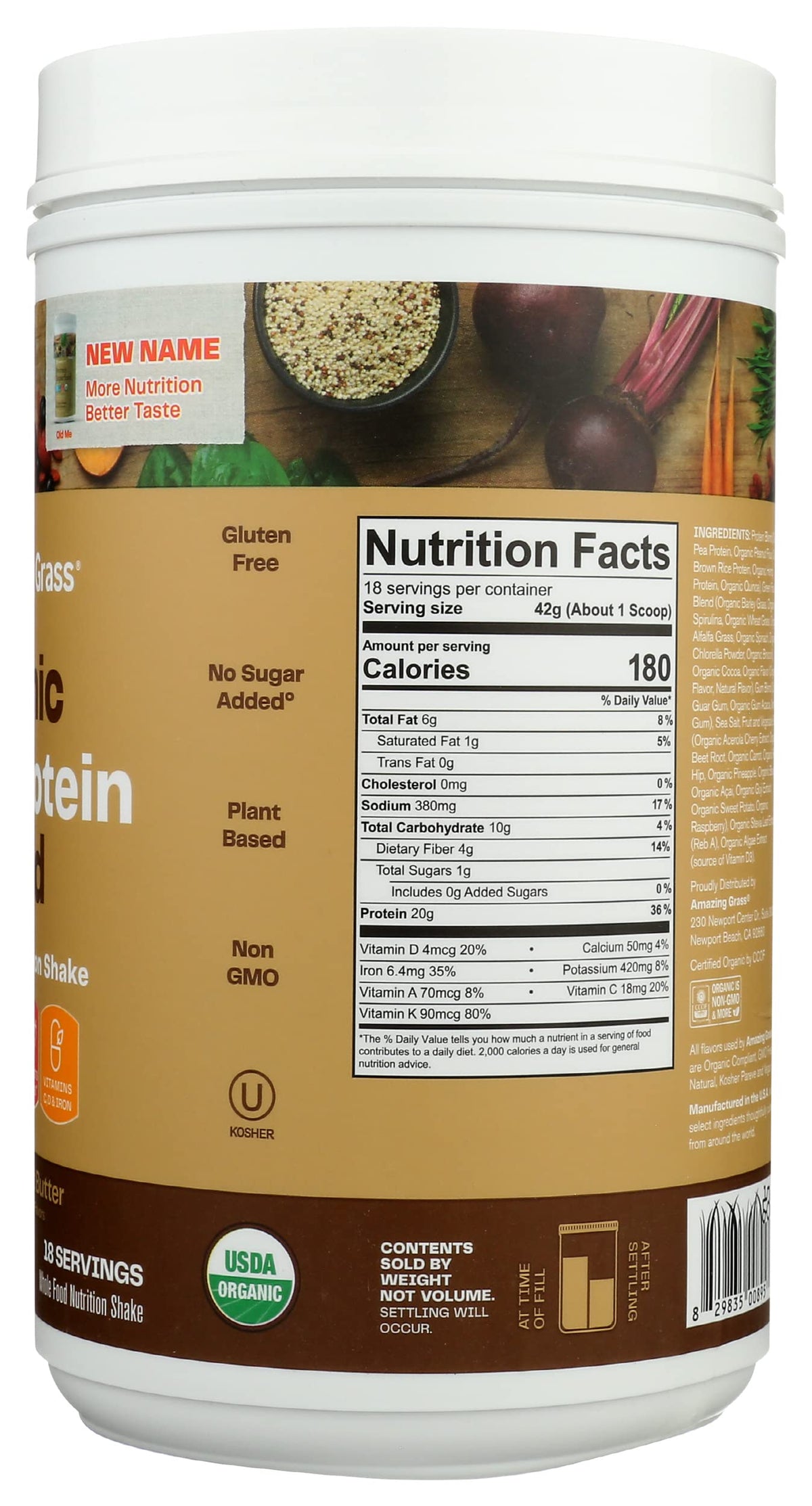 Amazing Grass Organic Plant Protein Blend: Vegan Protein Powder