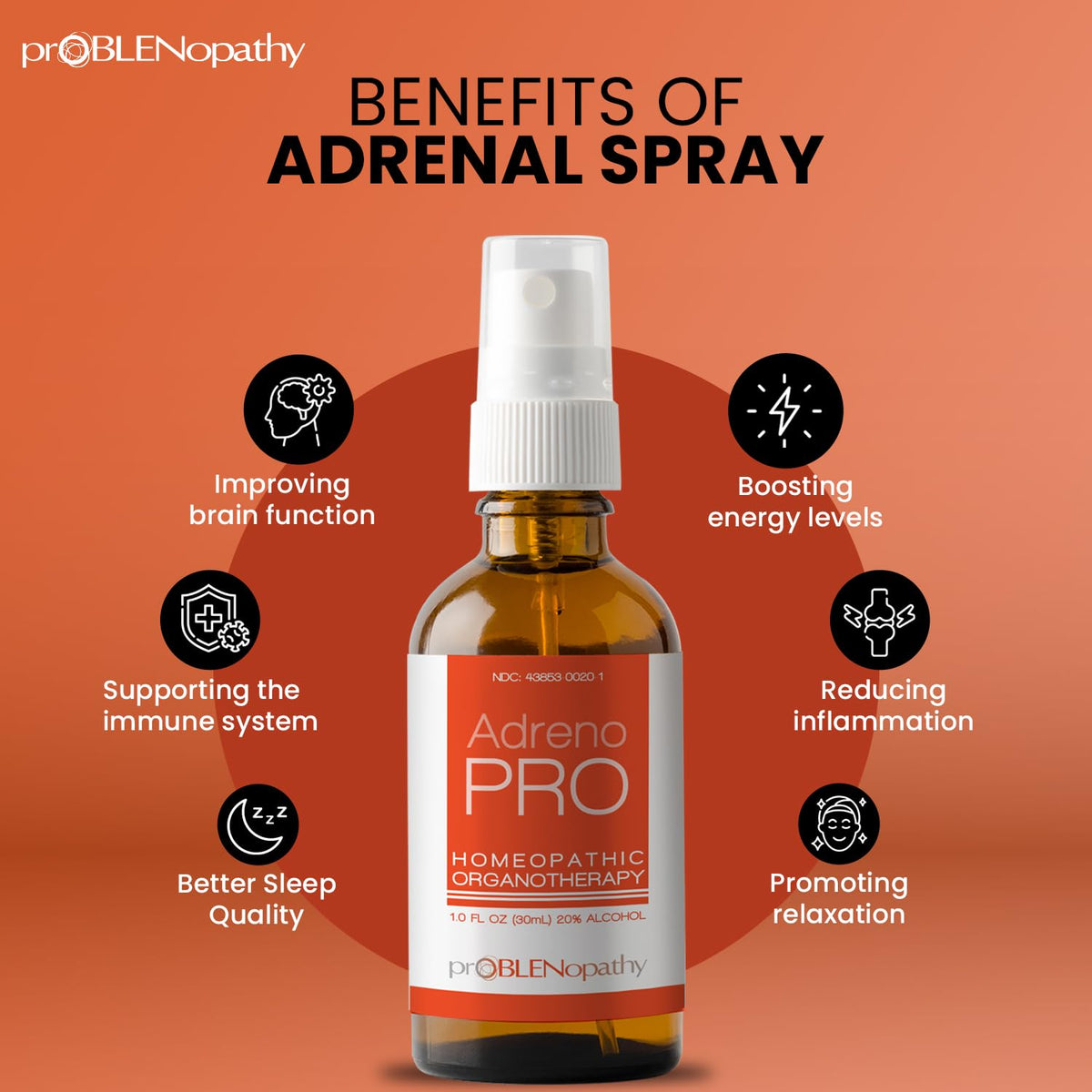 proBLENopathy proBLEN Adrenopro Adrenal Support Liquid Spray - 1 Fl Oz - image 4