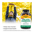 Country Life Chelated Magnesium 250mg Tablets - 240 Count - image 3