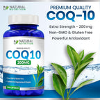 Generic Natural CoQ10 200mg - 200 Vegetarian Capsules - image 4