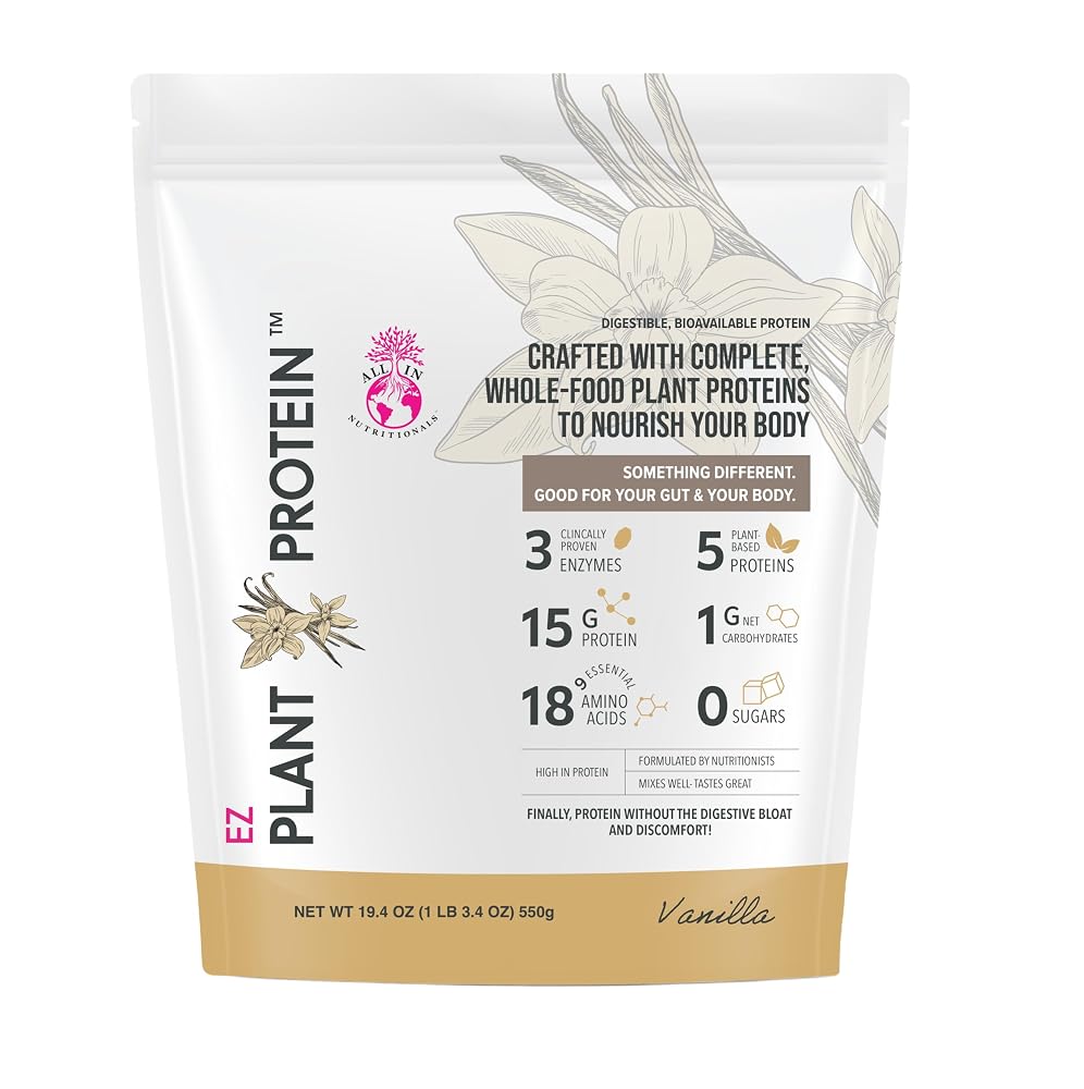 All In Nutritionals EZ Plant Protein Powder - 25 Servings