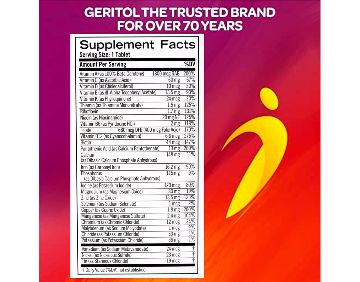Geritol Multivitamin Nutritional Support - 100 Tablets - image 5