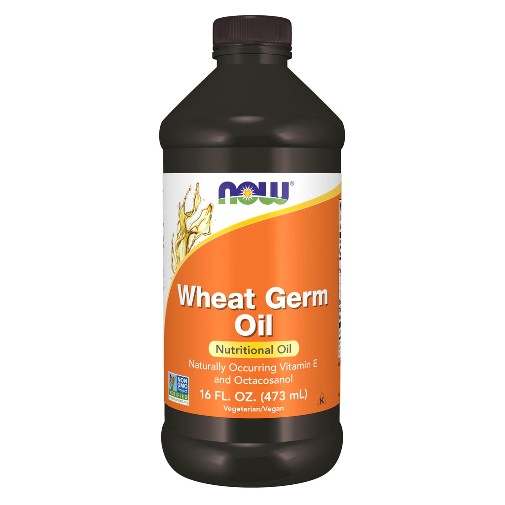 NOW Supplements Wheat Germ Oil with Naturally Occurring Vitamin E - 16 oz