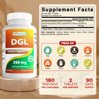 Best Naturals DGL Chewable 380 mg - 180 Tablets - image 2