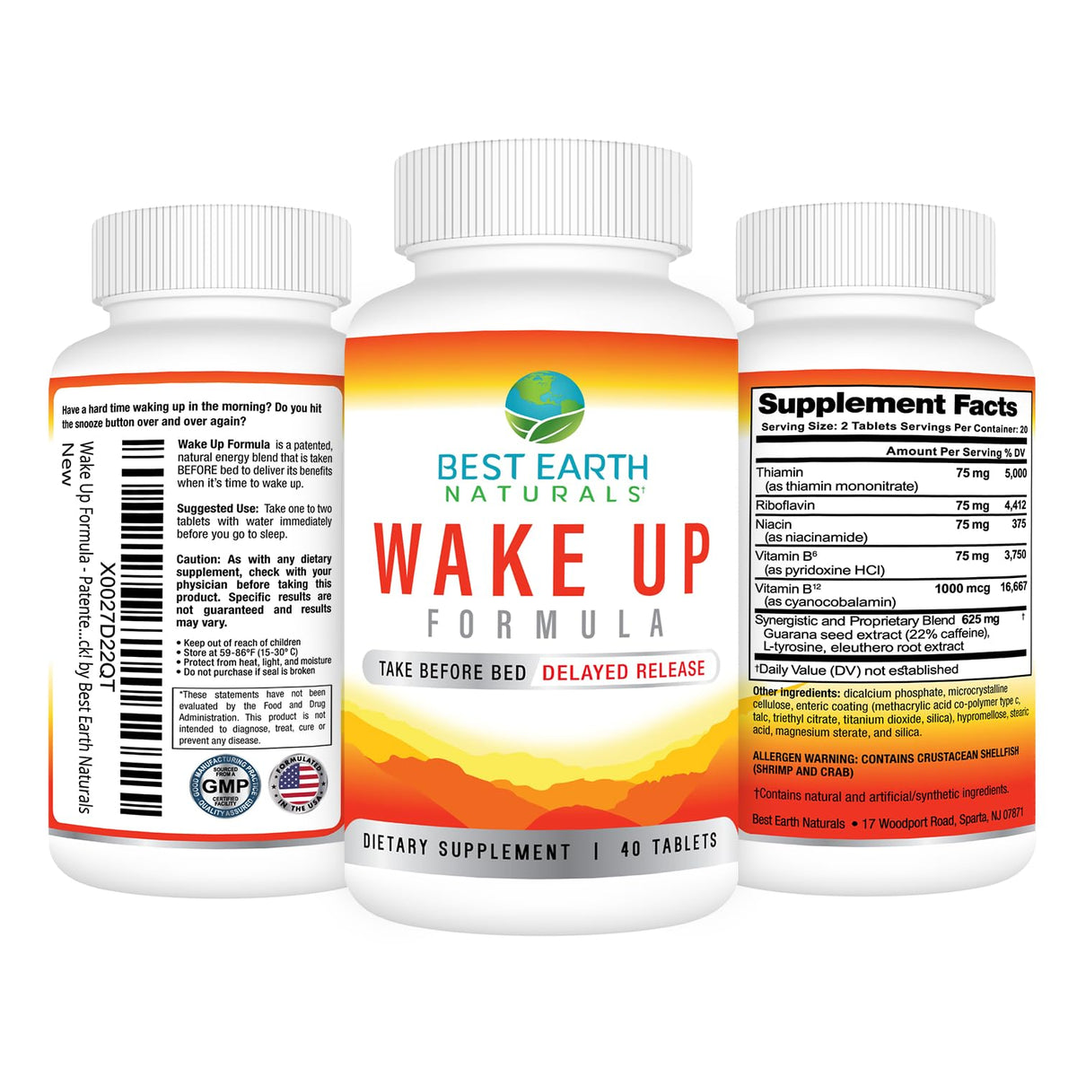 Best Earth Naturals Wake Up Formula Energy Tablet - 40 Count - image 2
