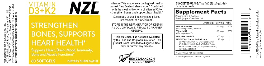 OMEGANZL Green-Lipped Mussel Oil Omega-3 Joint Support - 60 Softgels - image 3