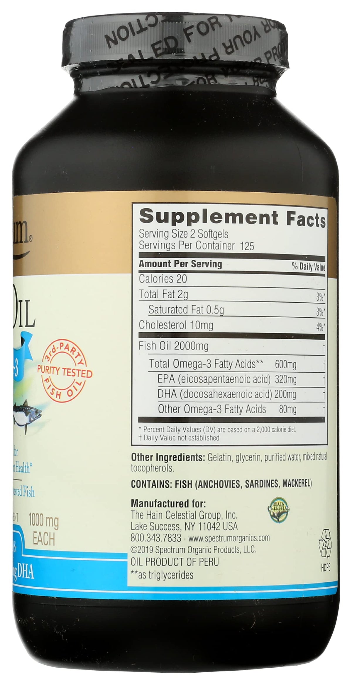 Spectrum Essentials Fish Oil Omega-3 1000 mg - 250 Softgels - image 5