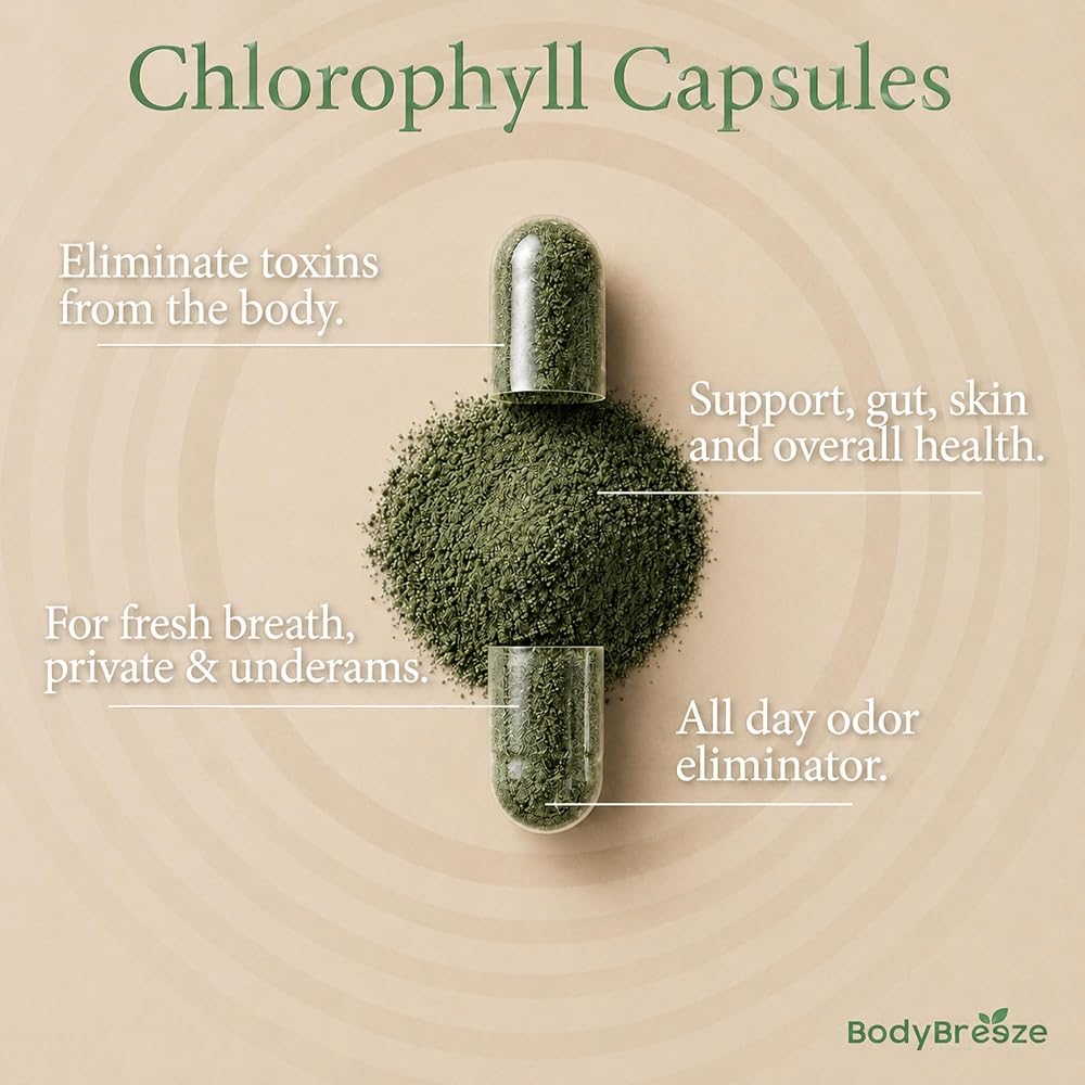 Nuray Internal Deodorant Supplement Natural Chlorophyll - 30 Capsules - image 5