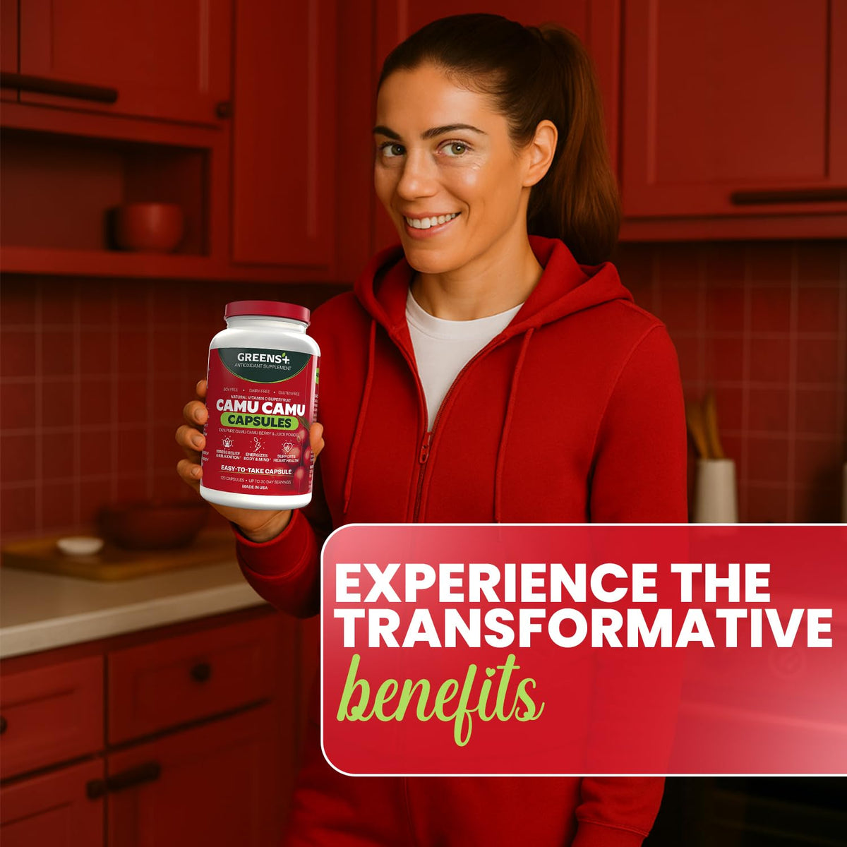 Greens+ SuperFruit Camu Berry Supplement - 120 Capsules - image 3