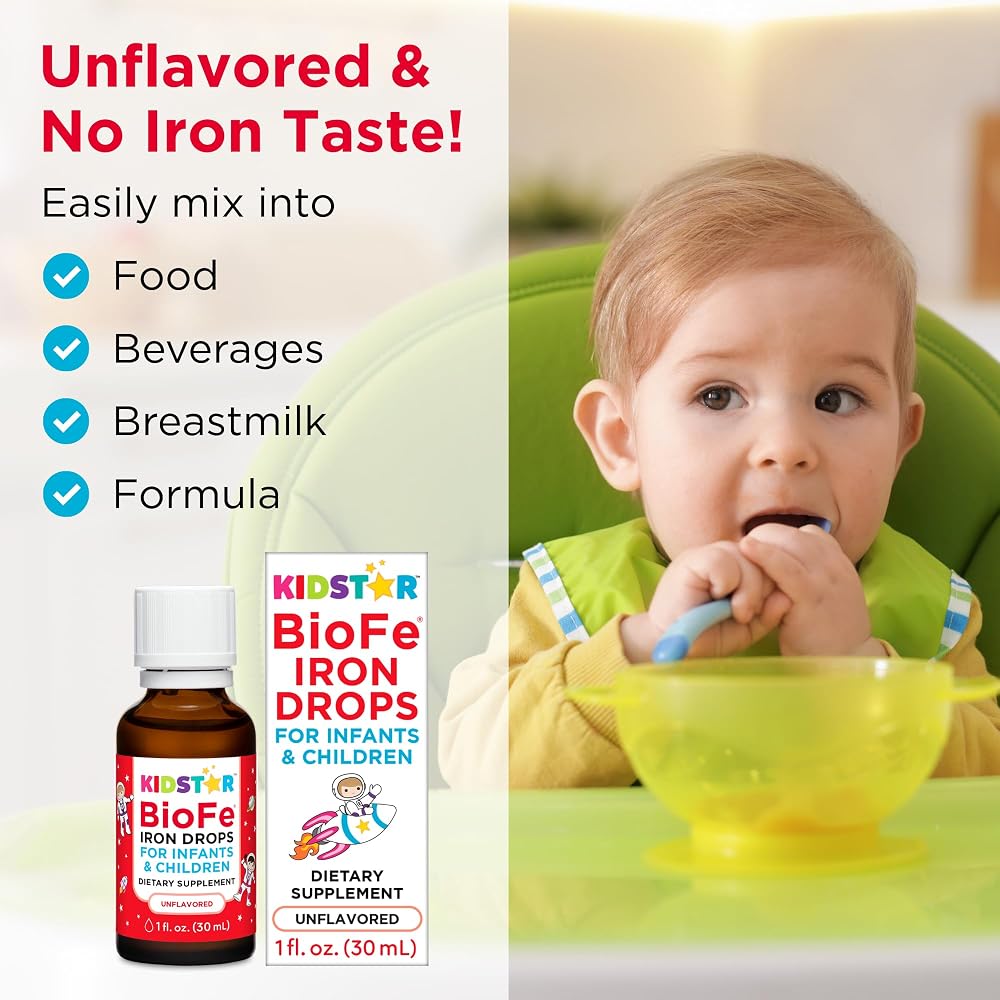 KidStar Nutrients BioFe Pure Iron Drops for Infants and Children - 1 Fl Oz - image 4