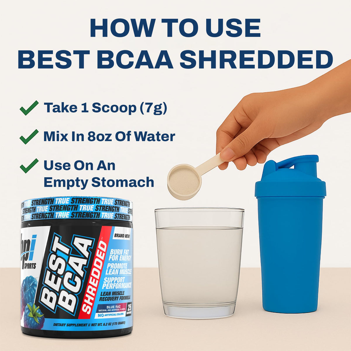BPI Sports Best BCAA Shredded Powder - 25 Servings - image 3