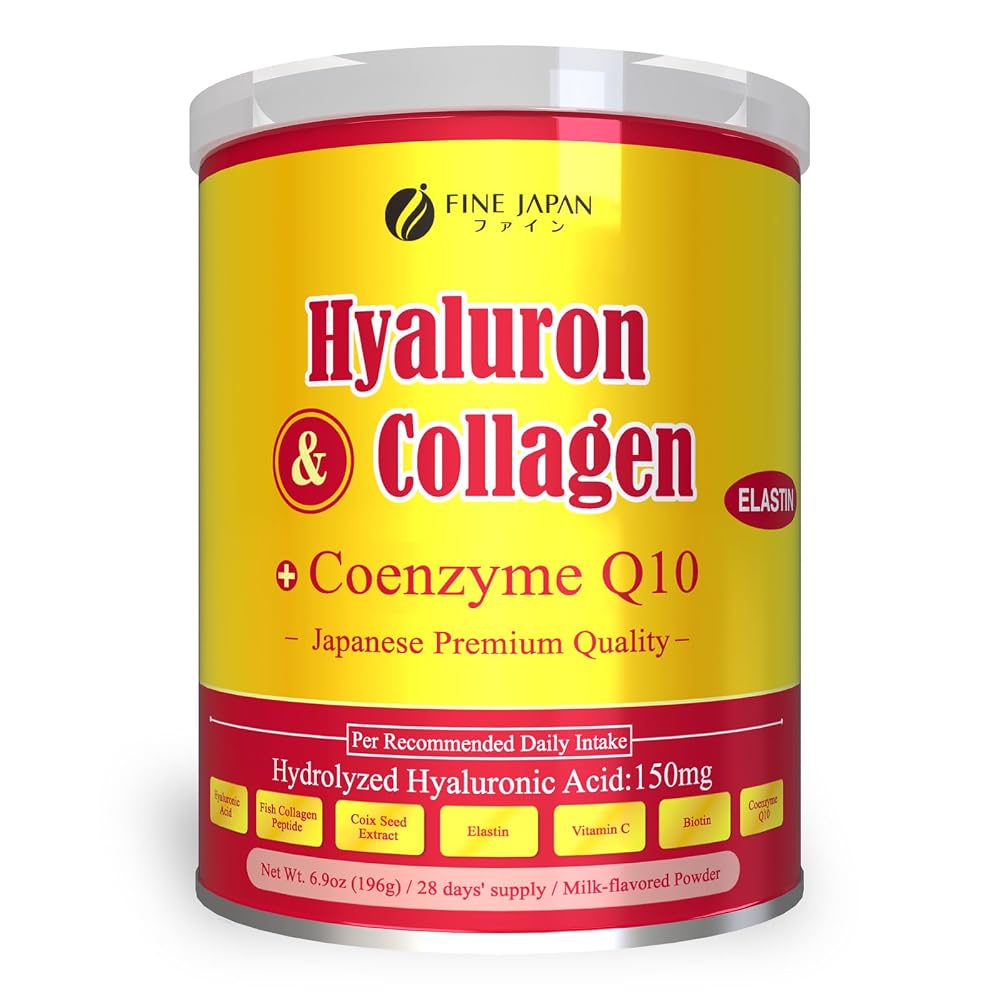 FINE JAPAN Premium Marine Collagen Powder with Hyaluronic Acid - 30 Servings