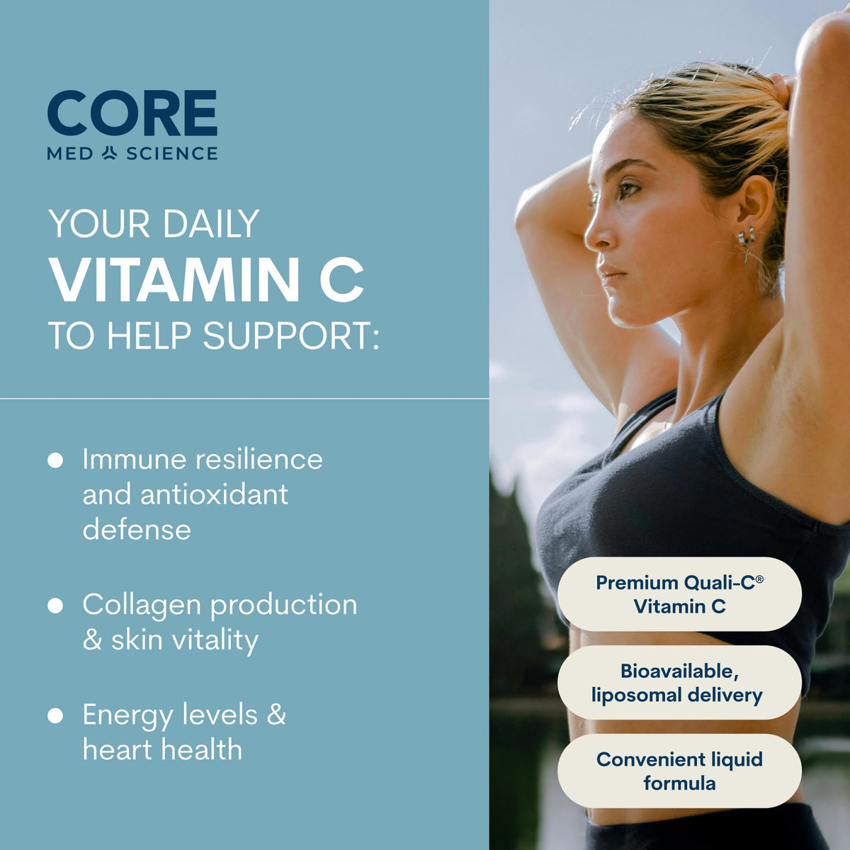 Core Med Science Liposomal Vitamin C Liquid 1000mg - 5 Fl Oz - image 2