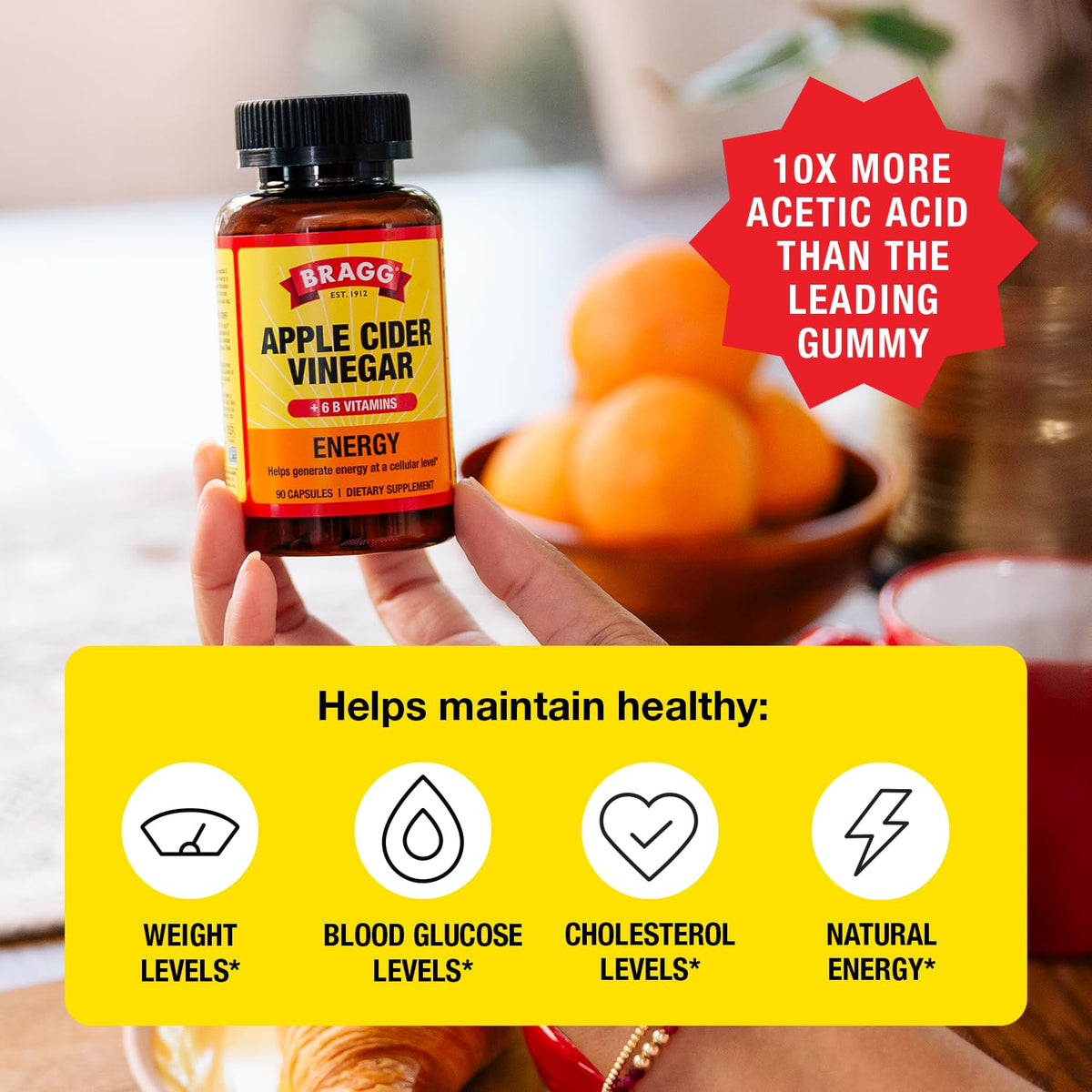 Bragg Apple Cider Vinegar True Energy Capsules
