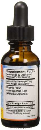 L A NATURALS Ashwagandha Organic Liquid - 1 Fl Oz - image 3