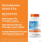 Doctor's Best Nattokinase 2000 FU Heart Health Support - 90 Vegetarian Capsules - image 3