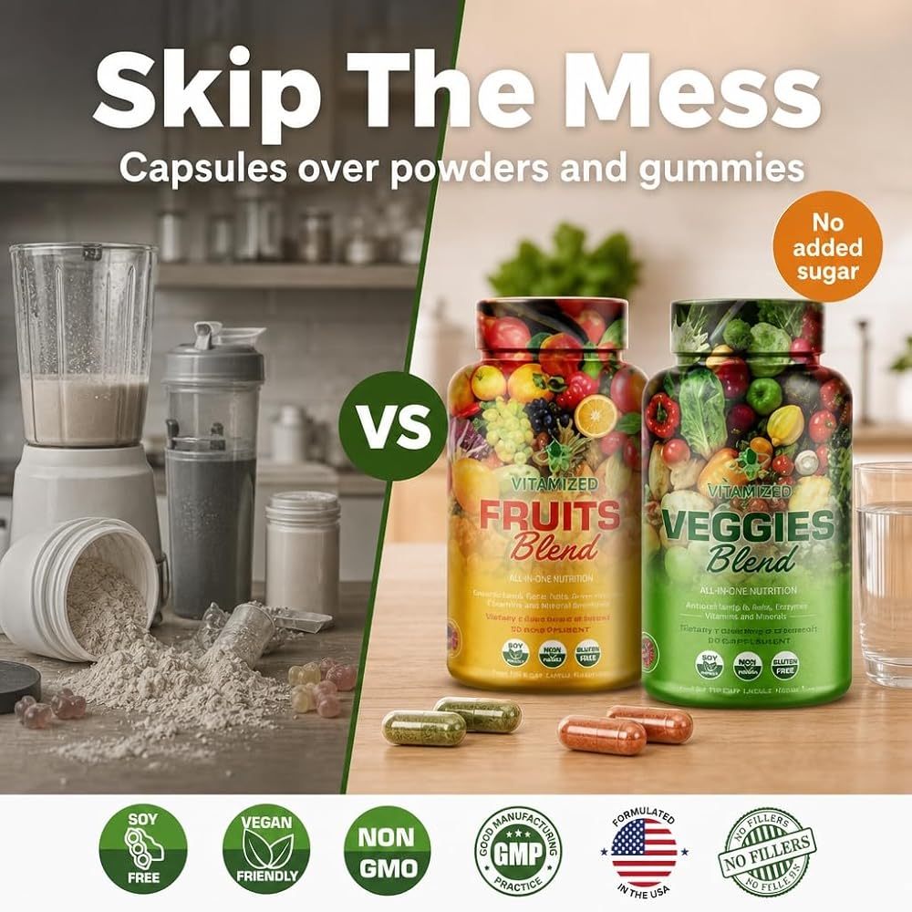 VITAMIZED 38 Fruits and Vegetables Supplement - 180 Capsules - image 3