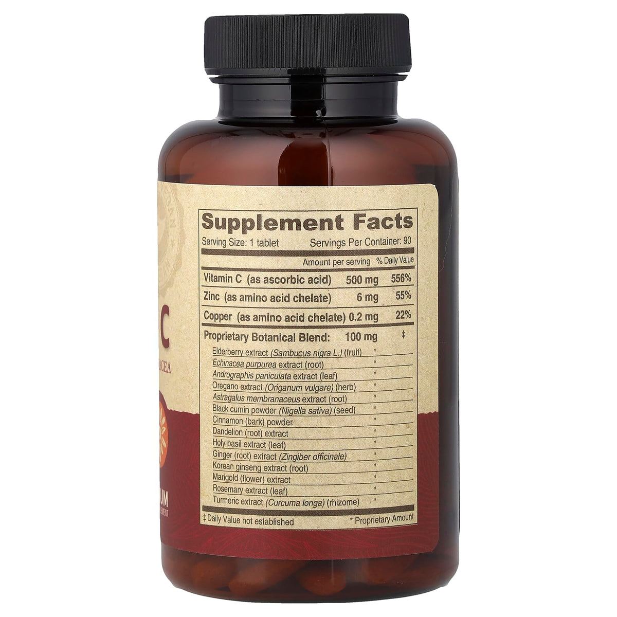 DEVA Vegan Vitamin C with Elderberry & Echinacea - 90 Tablets - image 2