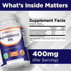 Vitamatic Peppermint Oil Gel with Ginger & Fennel - 180 Softgels - image 2