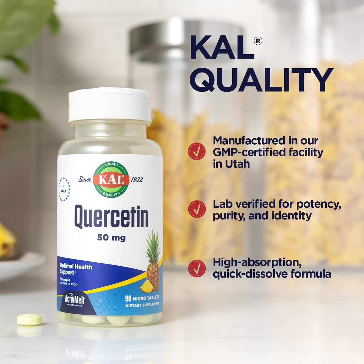KAL Quercetin ActivMelt Wellness Support - 90 Tablets - image 4