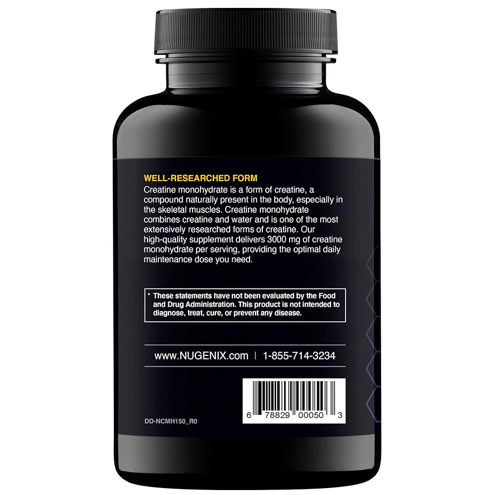 Nugenix Essentials Premium Creatine Monohydrate Pills Supplement