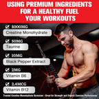 Mightnes Creatine Monohydrate Gummies for Men & Women - Creatine