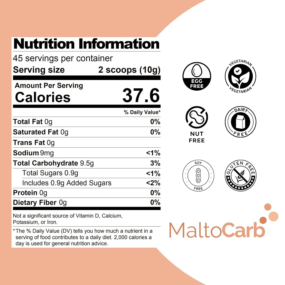 Solace Nutrition MaltoCarb Maltodextrin Carbohydrate Powder - 454g - image 2