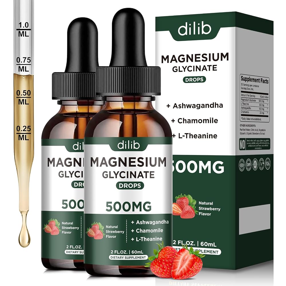 dilib Magnesium Glycinate Supplement, Magnesium Liquid Drops
