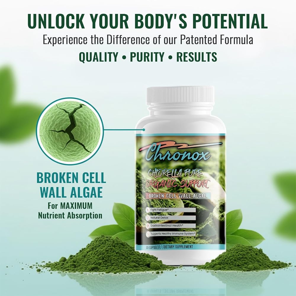 Chronox Chlorella Pure Organic Supplement - 60 Capsules - image 7