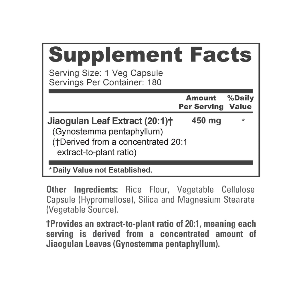 NusaPure Jiaogulan 450mg - 180 Vegetarian Capsules - image 4