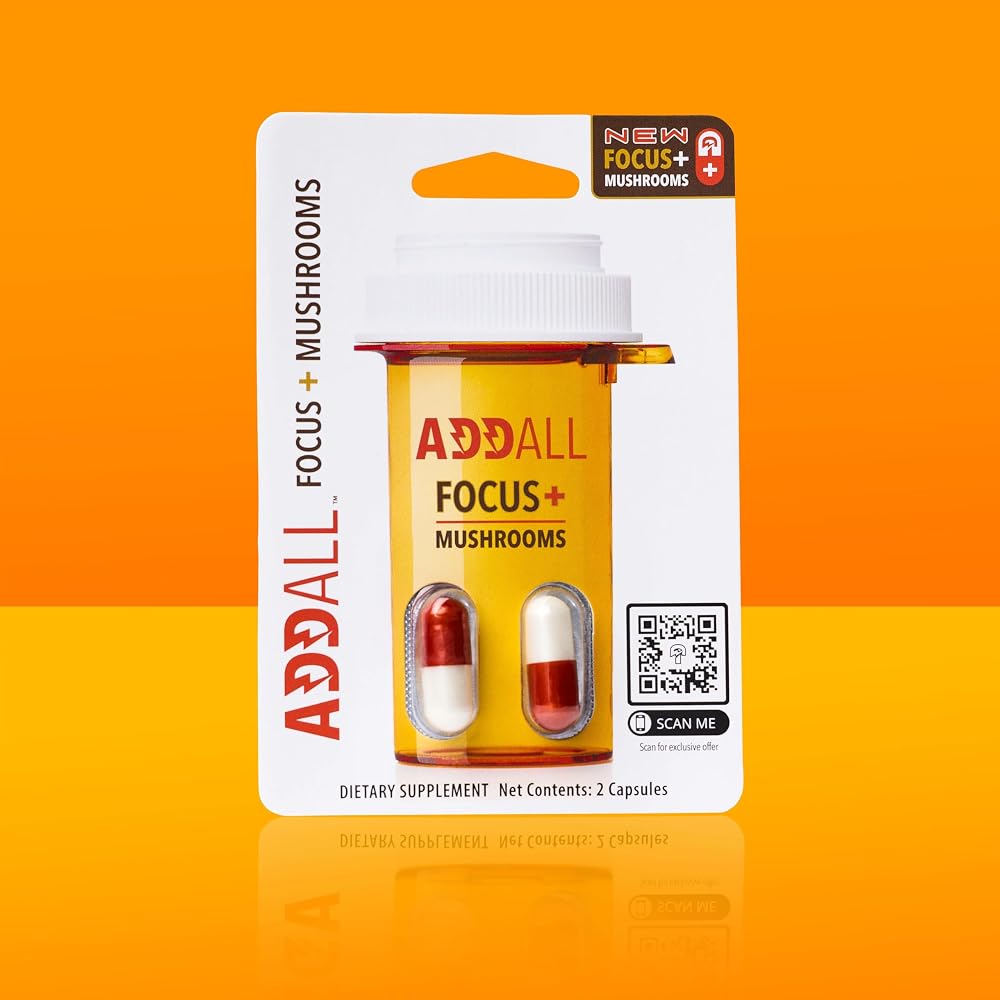 Addall Focus + Mushrooms Memory Supplement - 24 Capsules - image 3