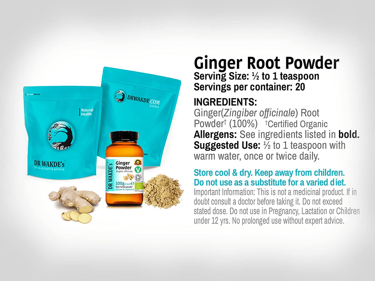 DR WAKDE's Organic Ginger Powder - 100g - image 5