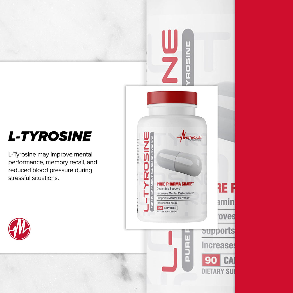 Metabolic Nutrition L-Tyrosine 500mg Mental Alertness - 90 Capsules - image 5