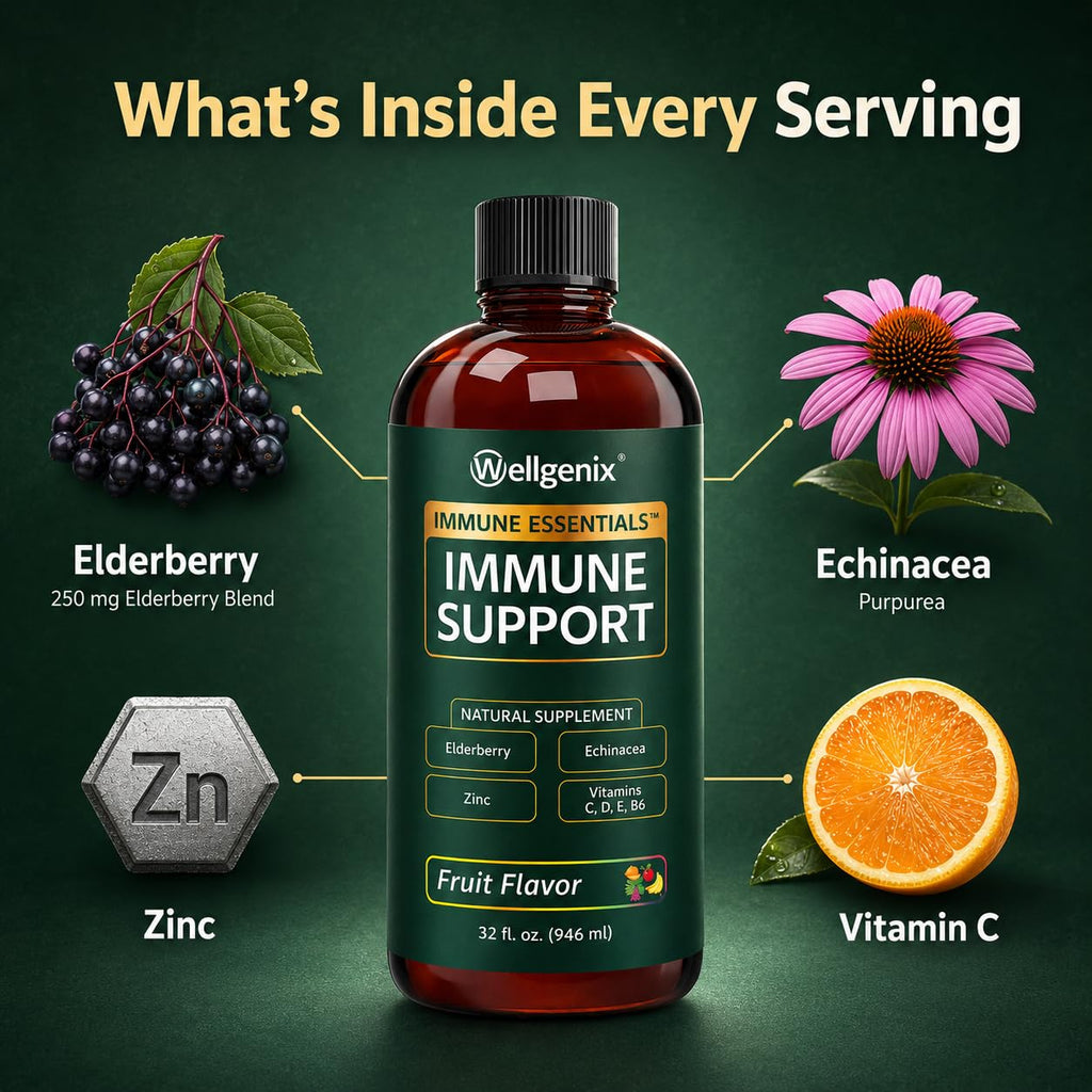 Wellgenix Immune Essentials Immune Support Liquid - 32 Fl Oz - image 2