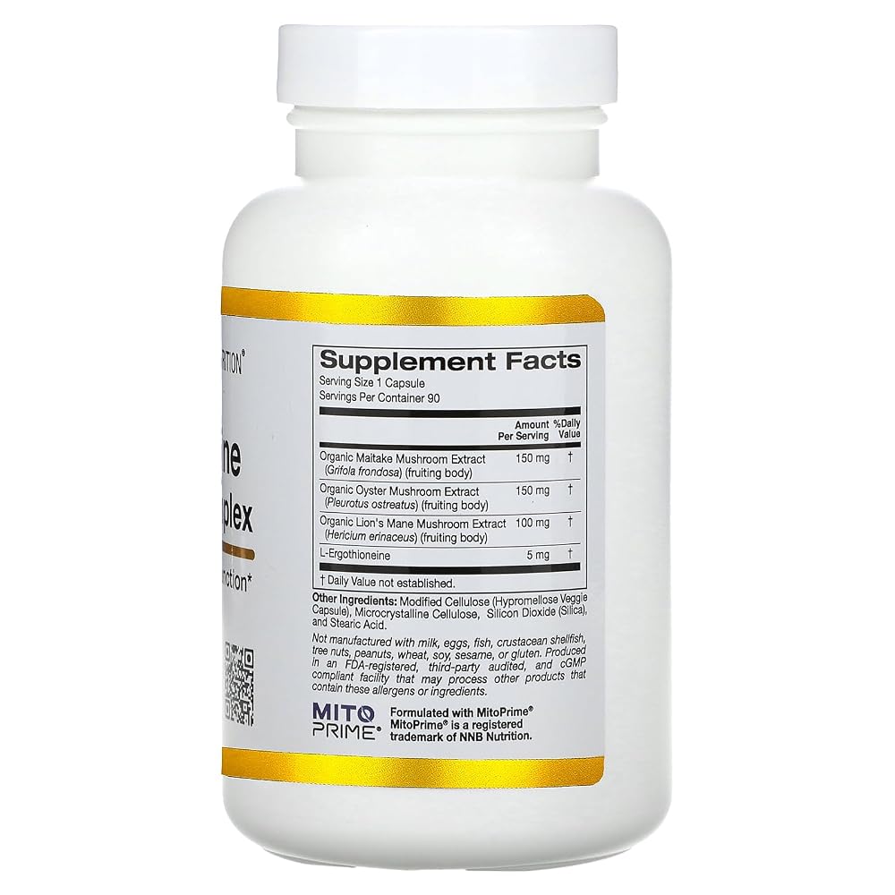 California Gold Nutrition Ergothioneine Mushroom Complex - image 2