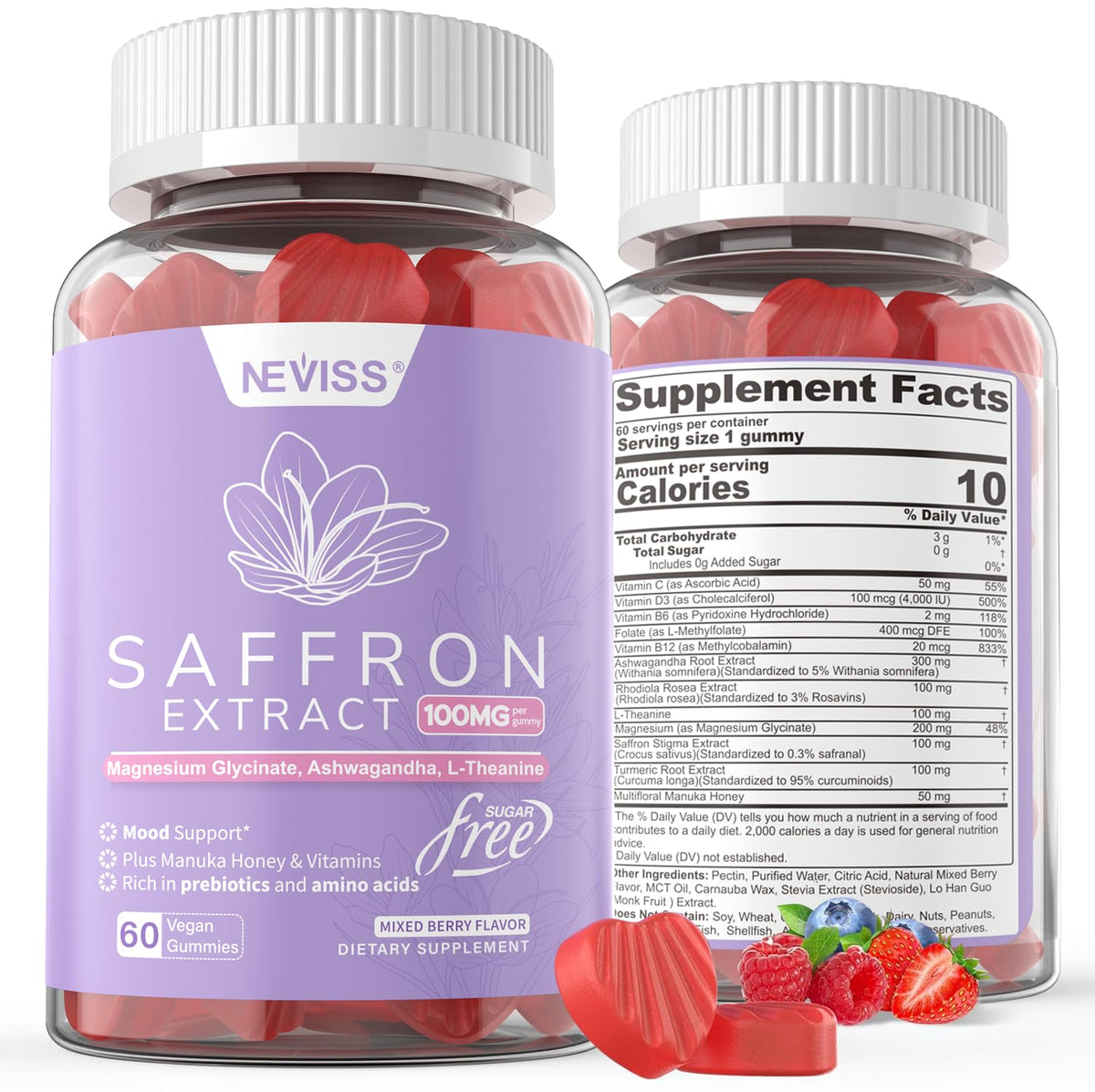 NEVISS Sugar Free Saffron Gummies