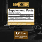 5% Nutrition Core Organic KSM-66 Ashwagandha 1,200 mg - 90 Capsules - image 3